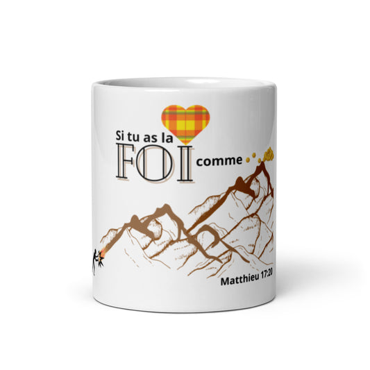 Mug Blanc Brillant "Graine de moutarde"